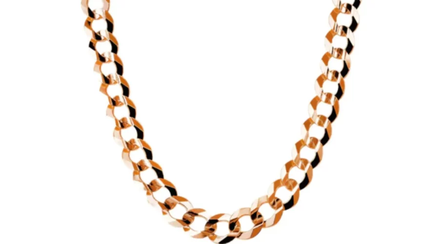 14K Solid Rose Gold Cuban Link Chain 2