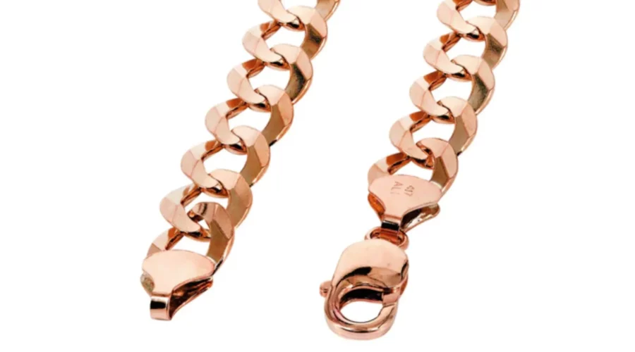 14K Solid Rose Gold Cuban Link Chain 3