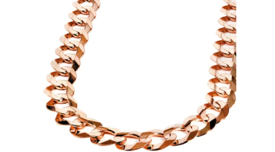 14K Solid Rose Gold Cuban Link Chain