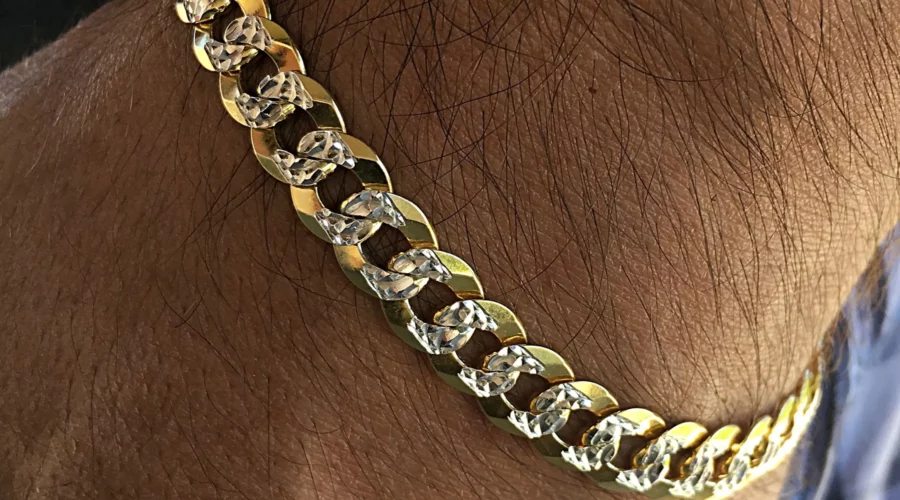 14k Cuban Gold Necklace As a Bracelet
