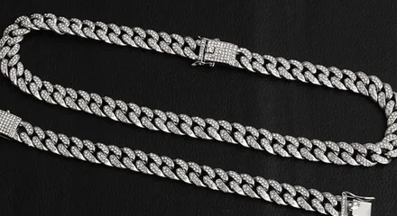 18k Silver Sterling Cuban chain