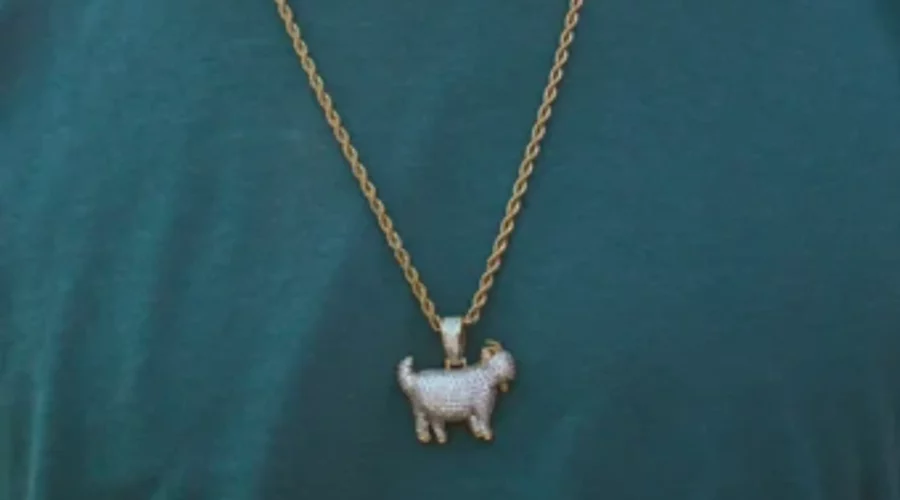 Cuban Gold Plated Chain with goat pendant