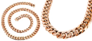 Hollow Rose Gold 14K Miami Cuban Link Chain
