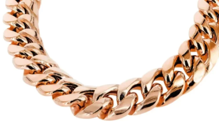 Hollow Rose Gold 14K Miami Cuban Link Chain