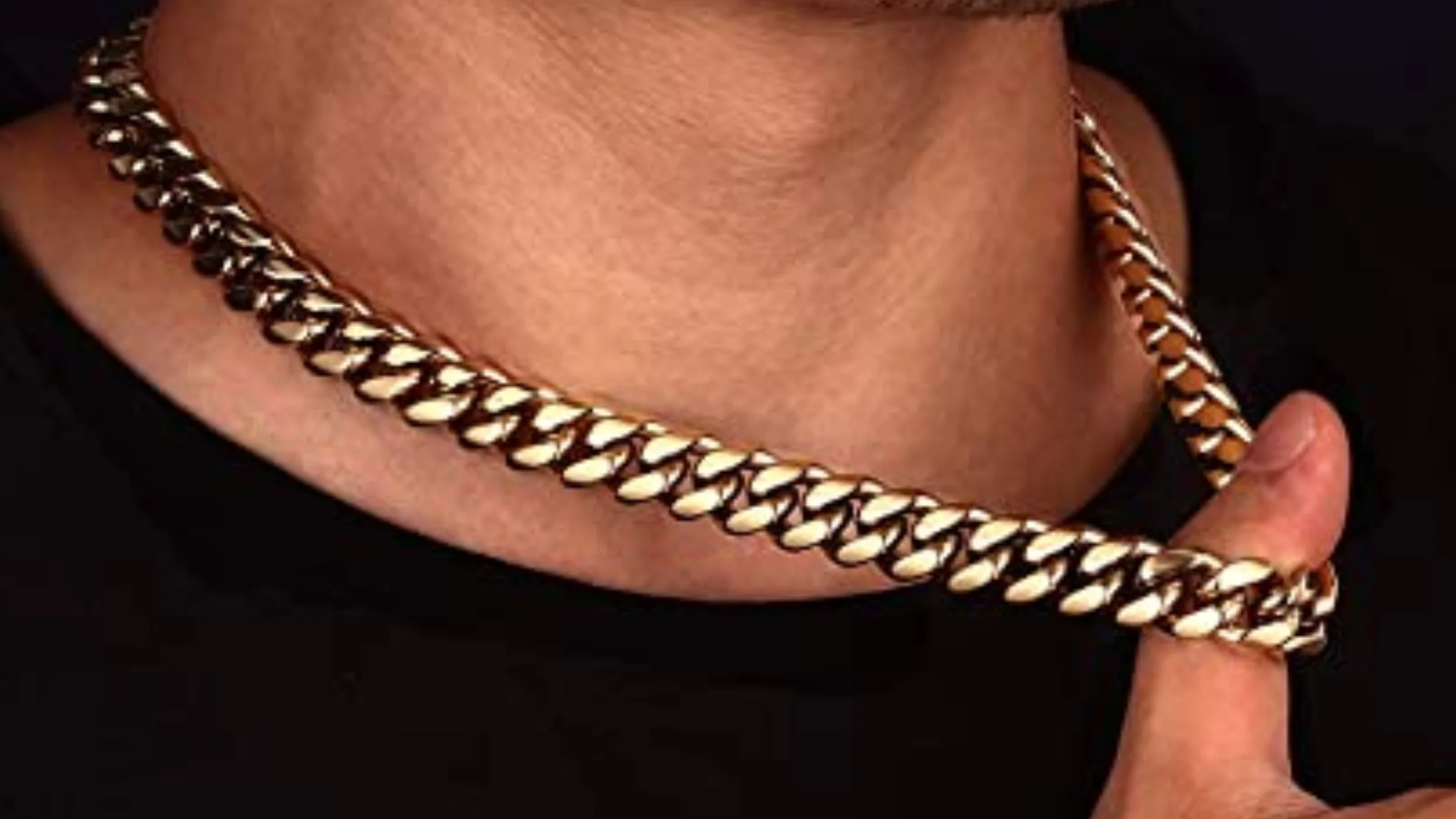 Miami Cuban Link Chain 14K Real Gold Plated