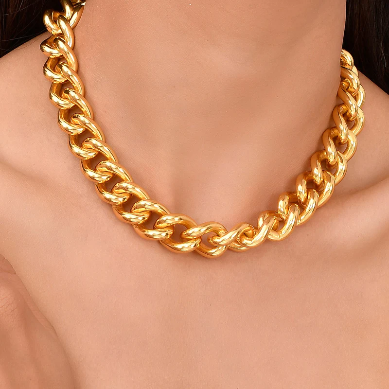Rounded Curb Chain Necklace