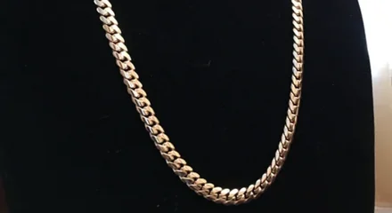 6.8mm Cuban Link chain With rose Gold