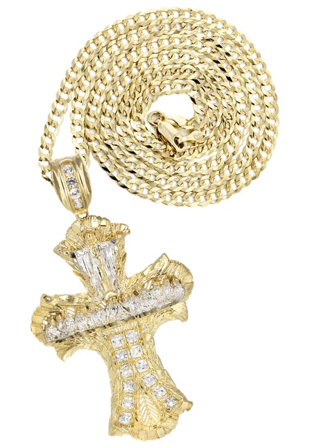 Gold Cross Pendant Chain