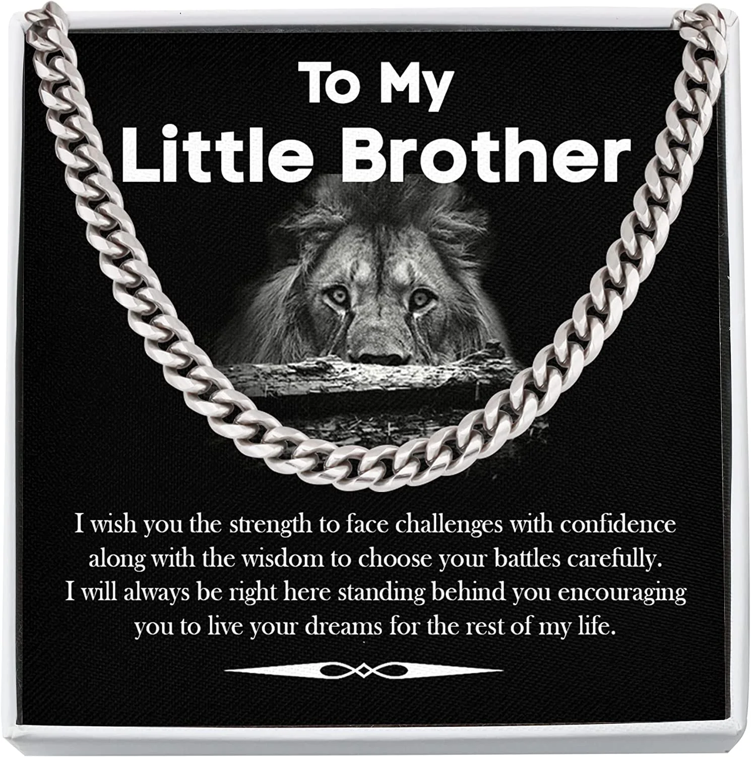 My Brother Stainless Steel Cuban Chain Necklace