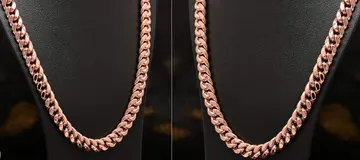 Rose gold cuban link chain