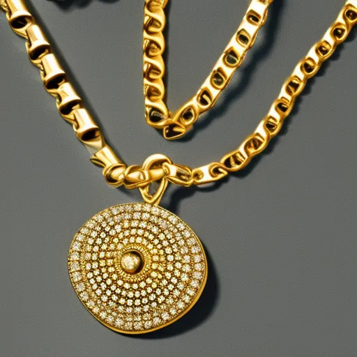 diamond cuban link chain with pendant