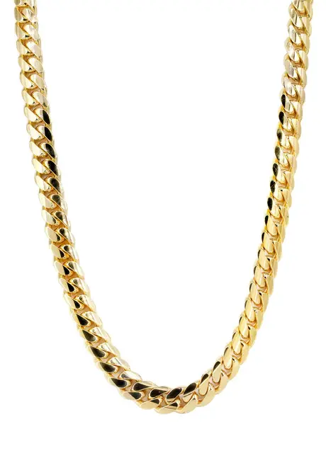 solid miami cuban link chain