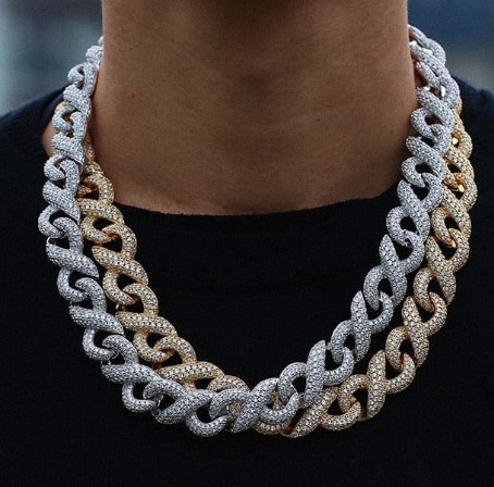 infinity link chain iced out 15mm
